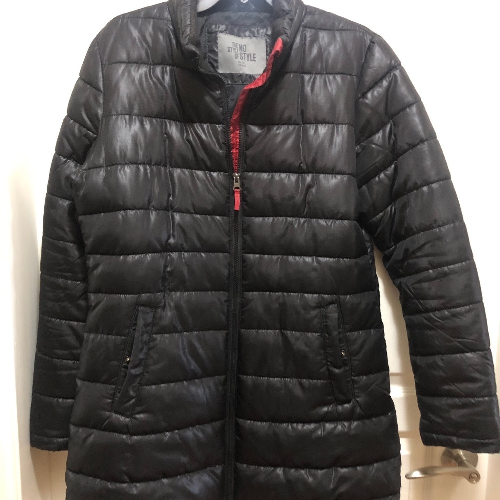 Women’s Black puffer coat 3/4 length size XL